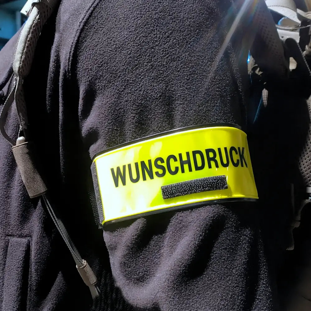 Armbinde HighViz, neongelb mit Wunschaufdruck