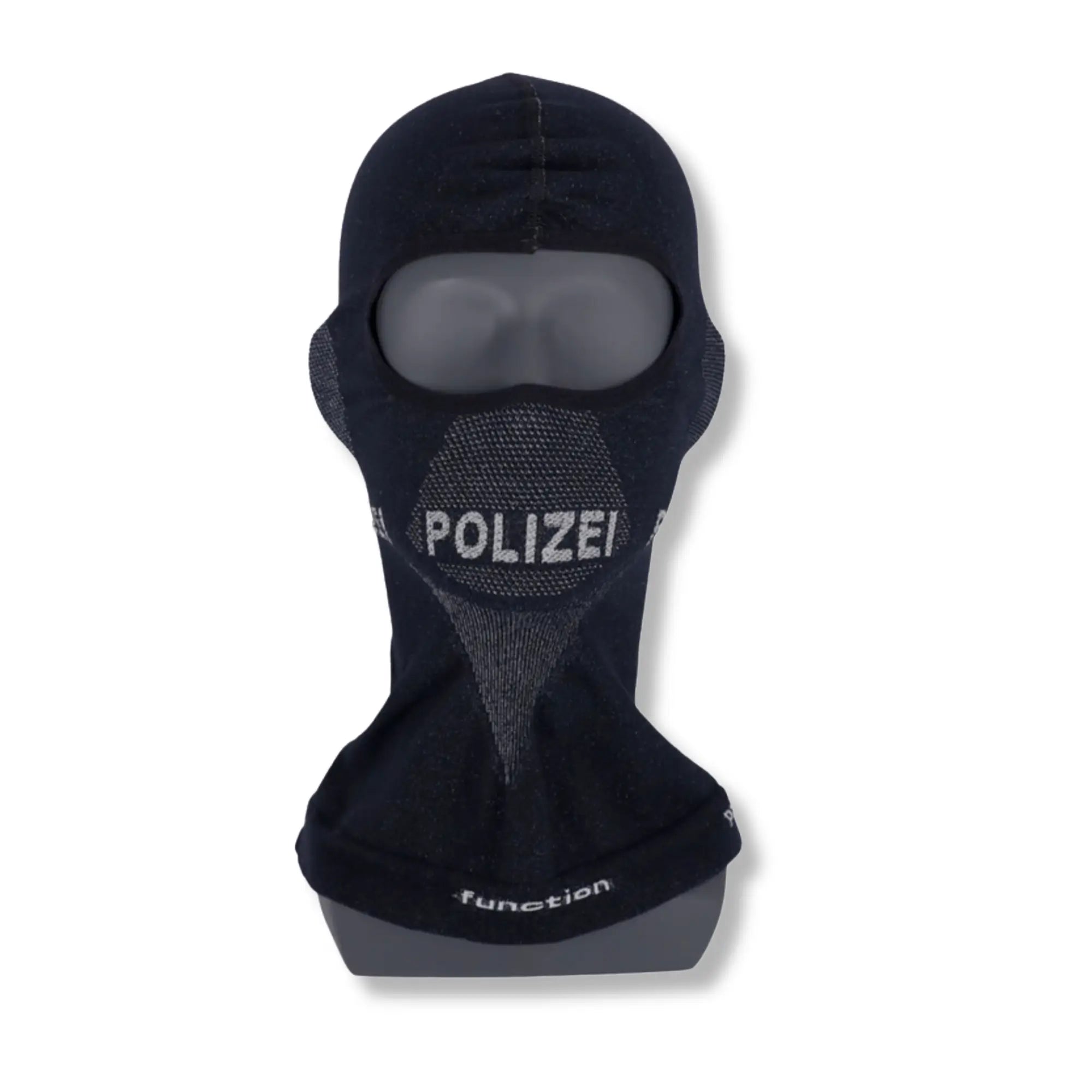 Atmungsaktive Sturmhaube schwarz mit Polizei Aufschrift von Etzel