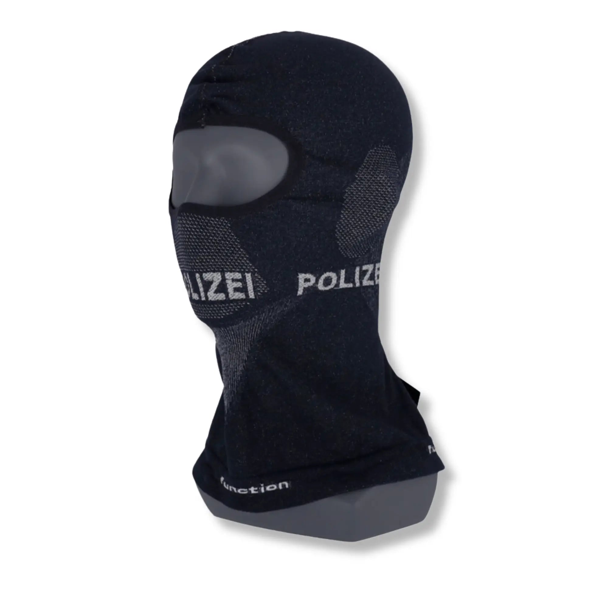 Atmungsaktive Sturmhaube schwarz mit Polizei Aufschrift von Etzel