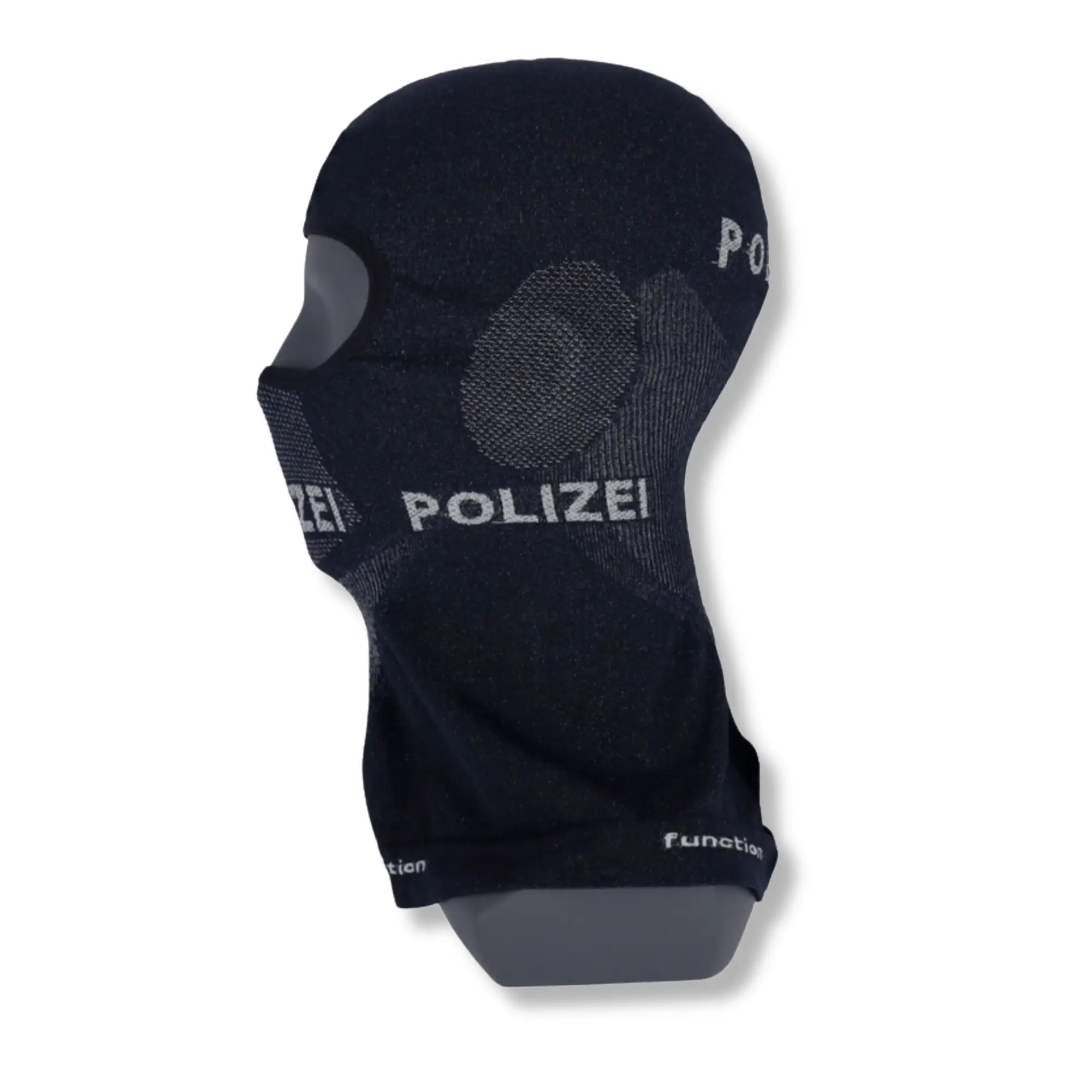 Atmungsaktive Sturmhaube schwarz mit Polizei Aufschrift von Etzel
