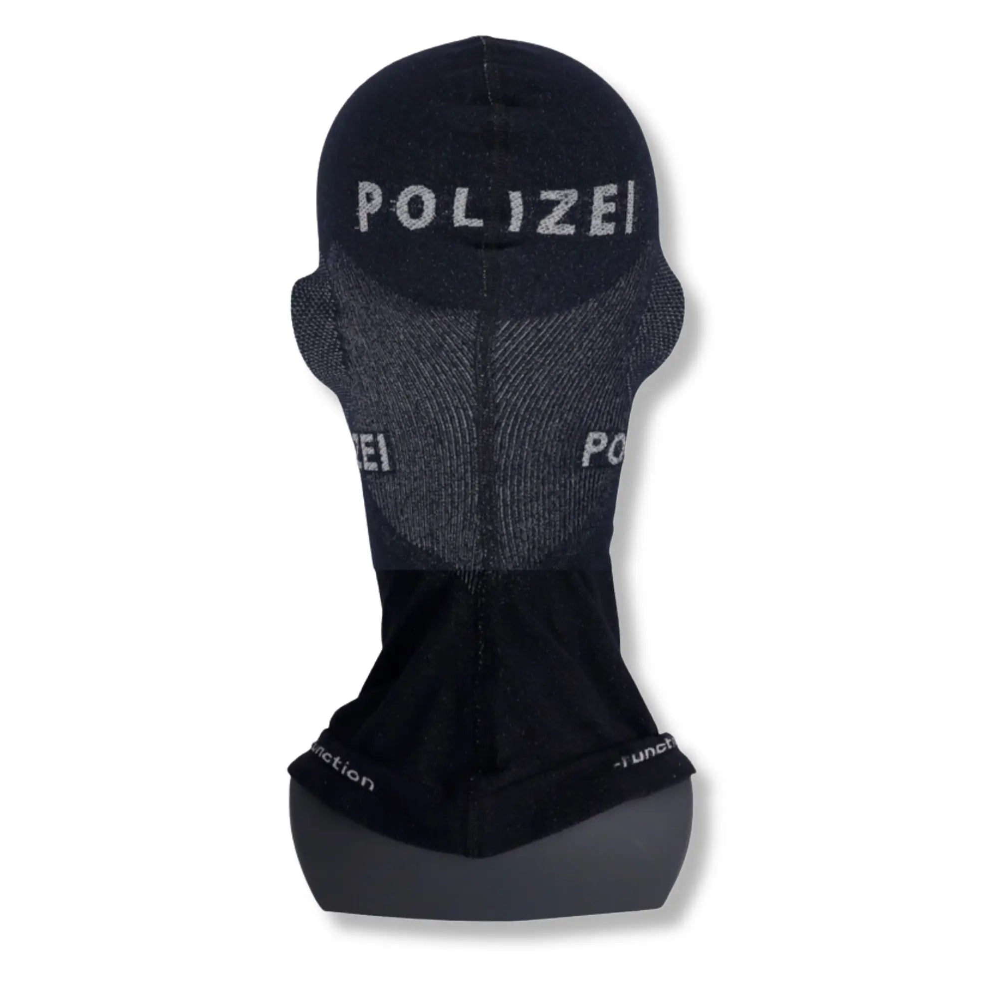 Atmungsaktive Sturmhaube schwarz mit Polizei Aufschrift von Etzel