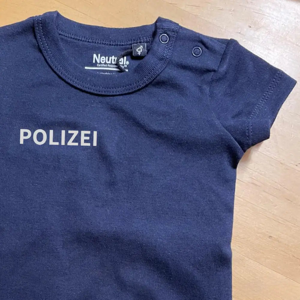 BabyBody kurzarm - POLIZEI (silber)