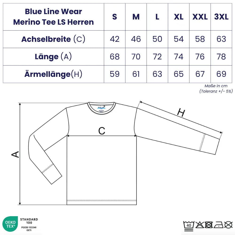 BLUE LINE WEAR Merino Tee LS