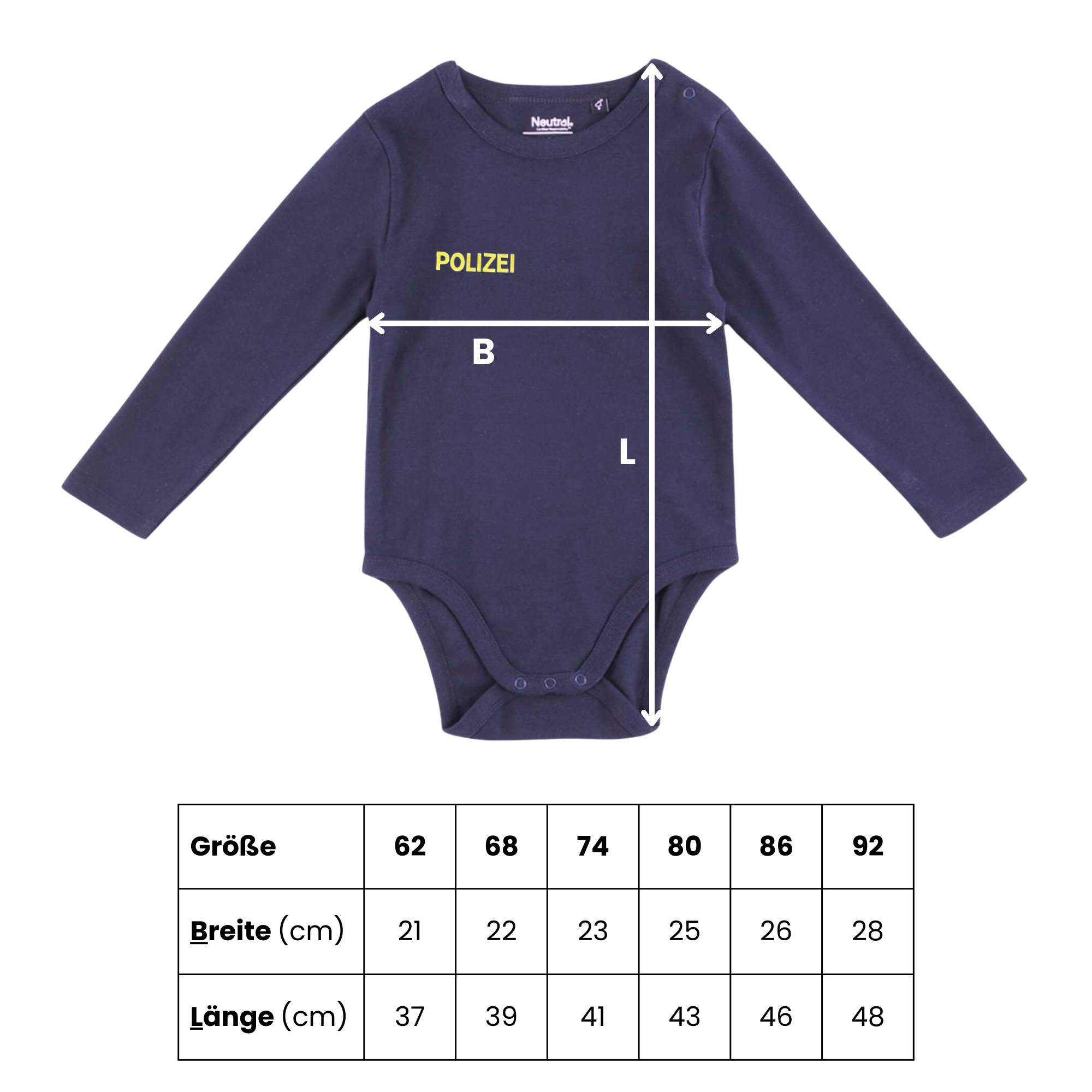 BabyBody langarm - POLIZEI