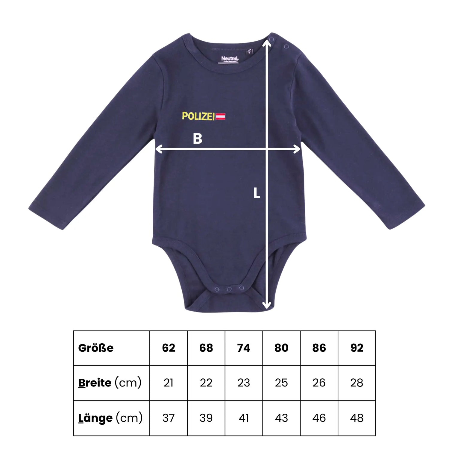 BabyBody langarm - POLIZEI (Österreich)