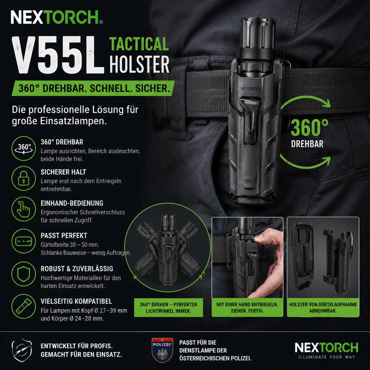 NEXTORCH V55L Taktisches Taschenlampen-Holster Large