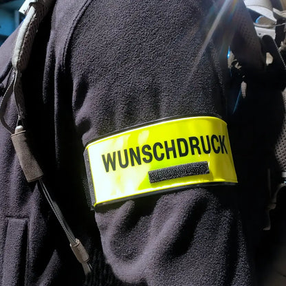 Armbinde HighViz, neongelb mit Wunschaufdruck