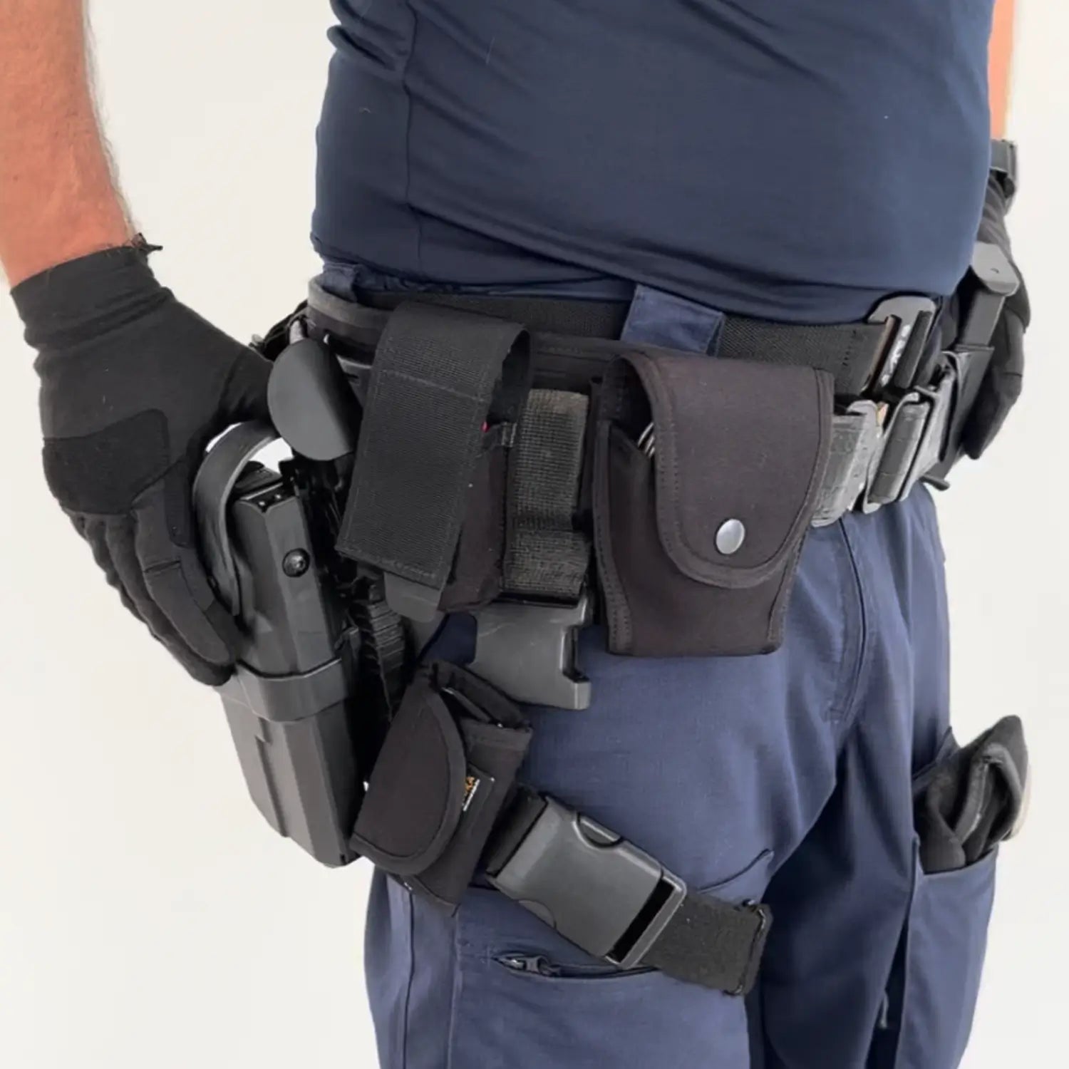 Handschellen Tasche, Key Holder, Pfefferspray Holster, Tasmanian Tiger Gürtel, Glock, Eska-Handschuh, Pistolenmagazin