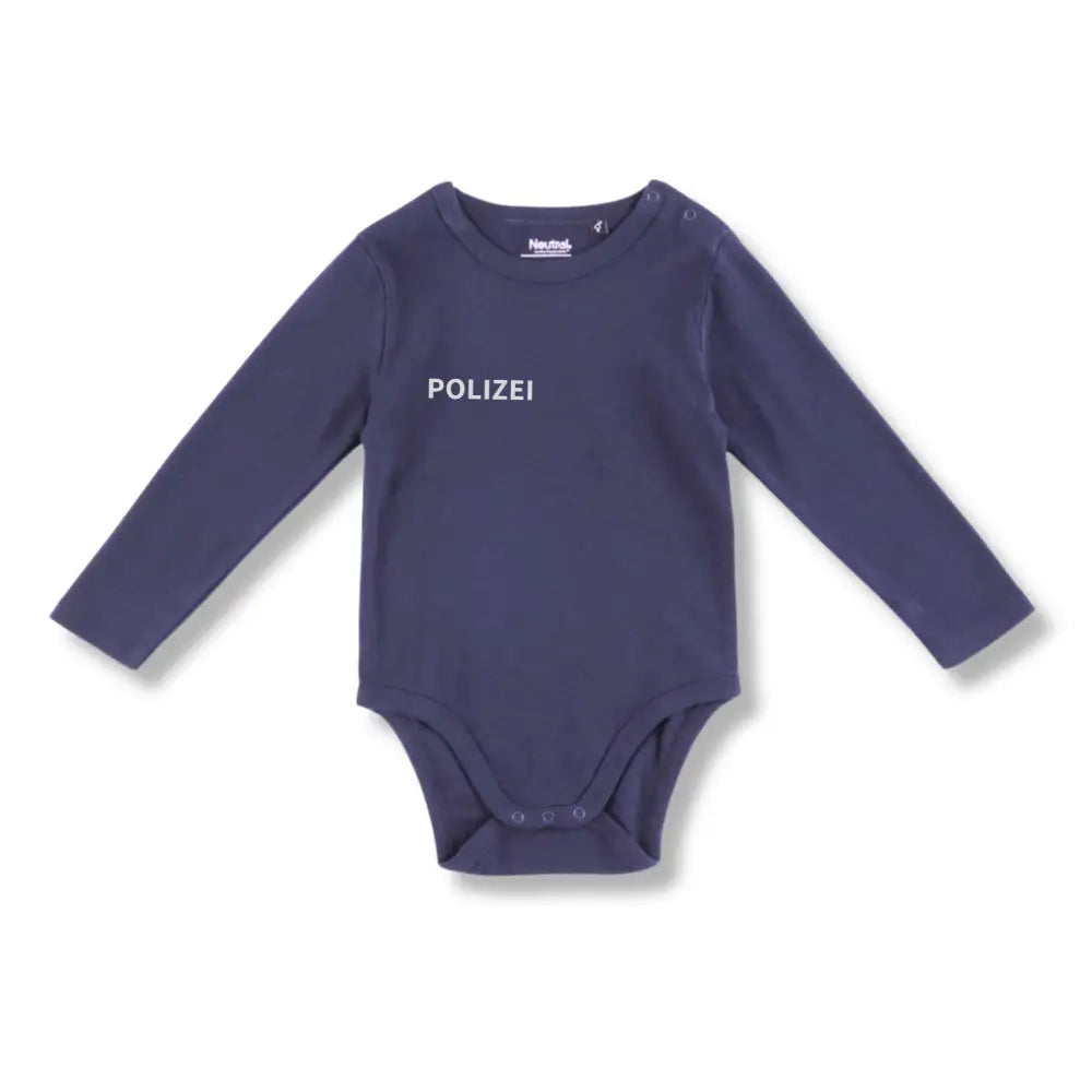 BabyBody langarm - POLIZEI (silber)