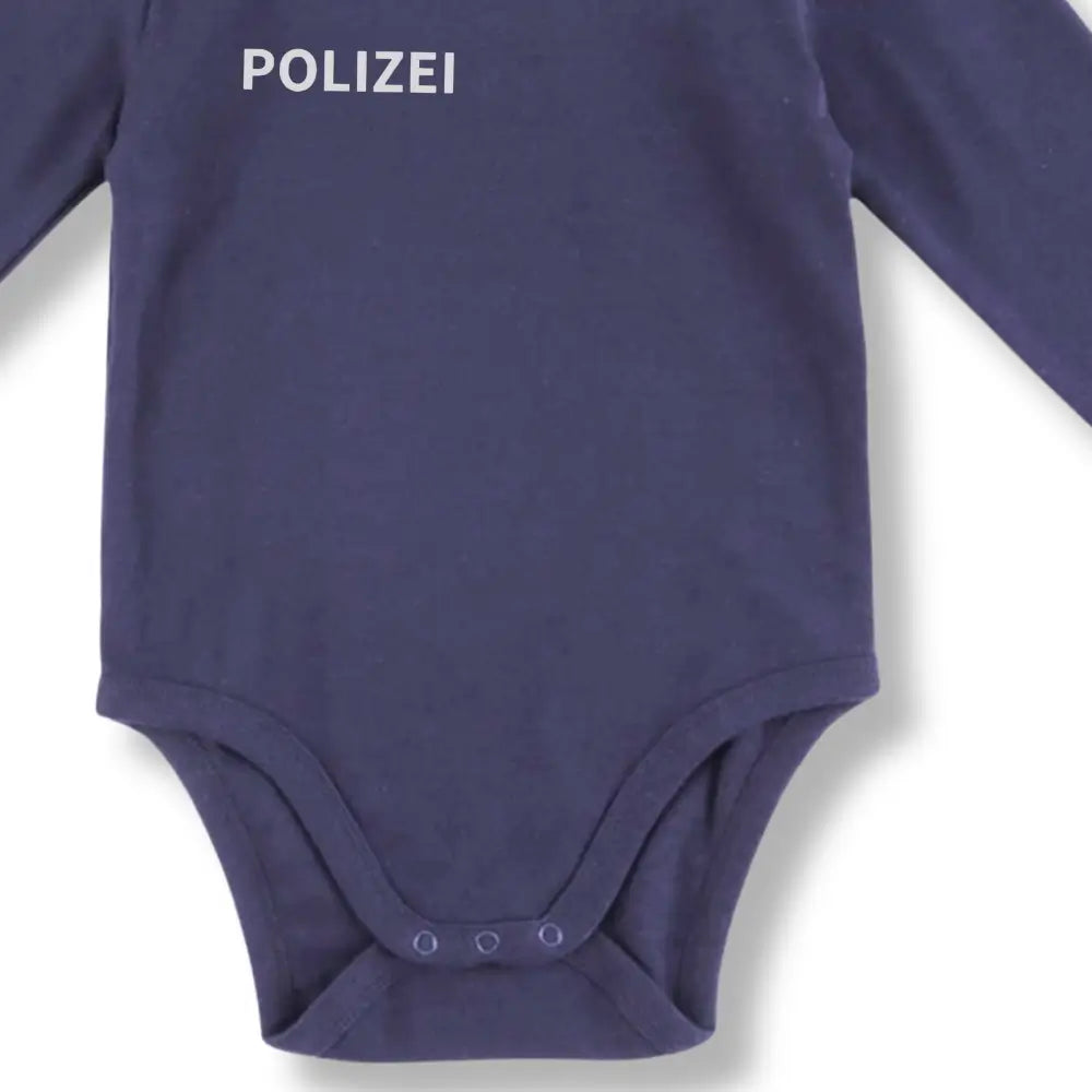 BabyBody langarm - POLIZEI (silber)