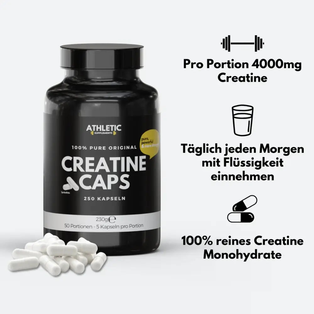 ATHLETIC SUPPLEMENTS Creatine Kapseln Pure
