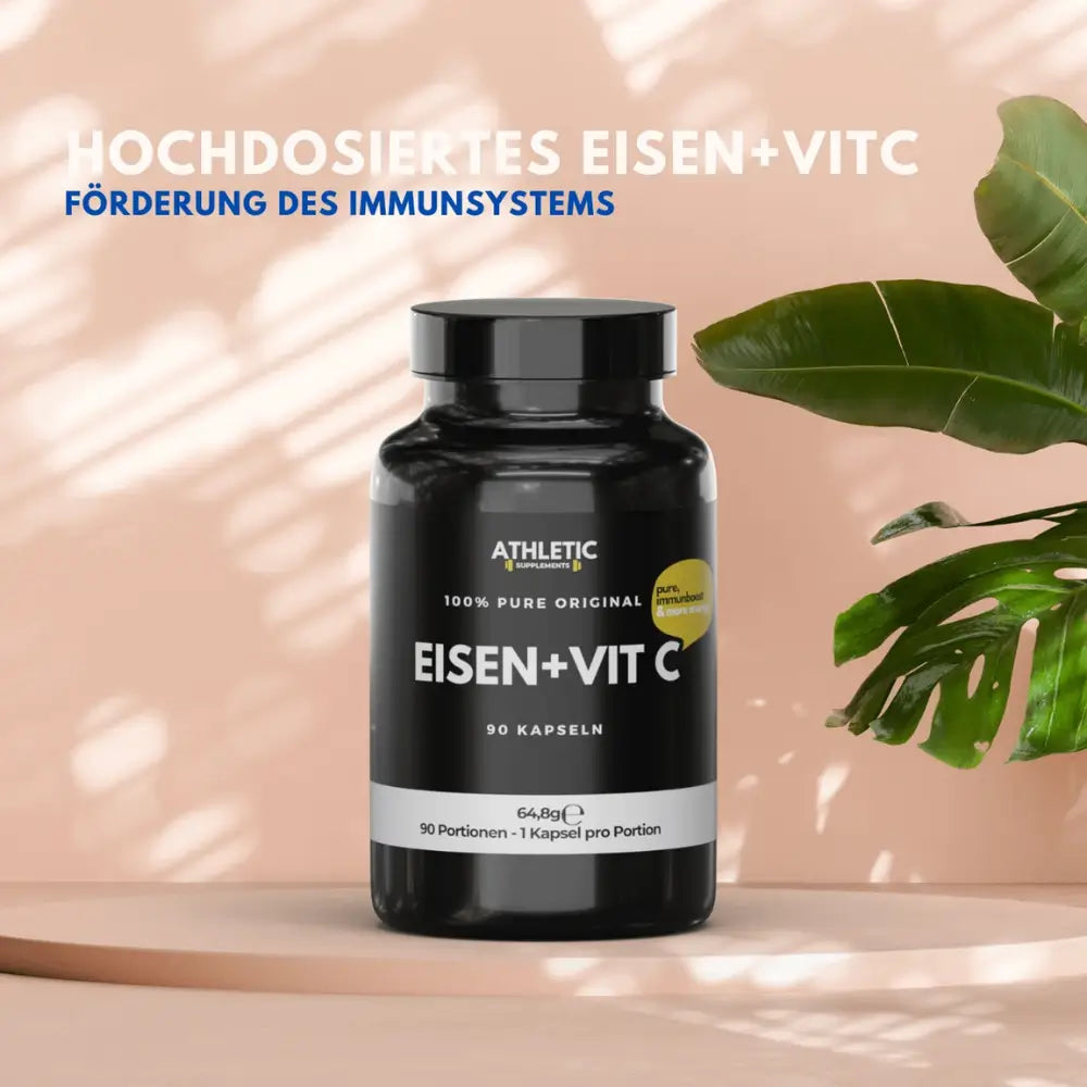 ATHLETIC SUPPLEMENTS Eisen + Vitamin C Kapseln Pure