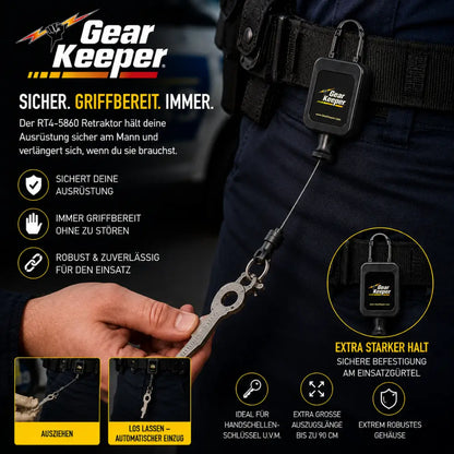 GEAR KEEPER RT4-5860 | Schlüssel- &amp; Ausweis-Retractor mit Karabiner