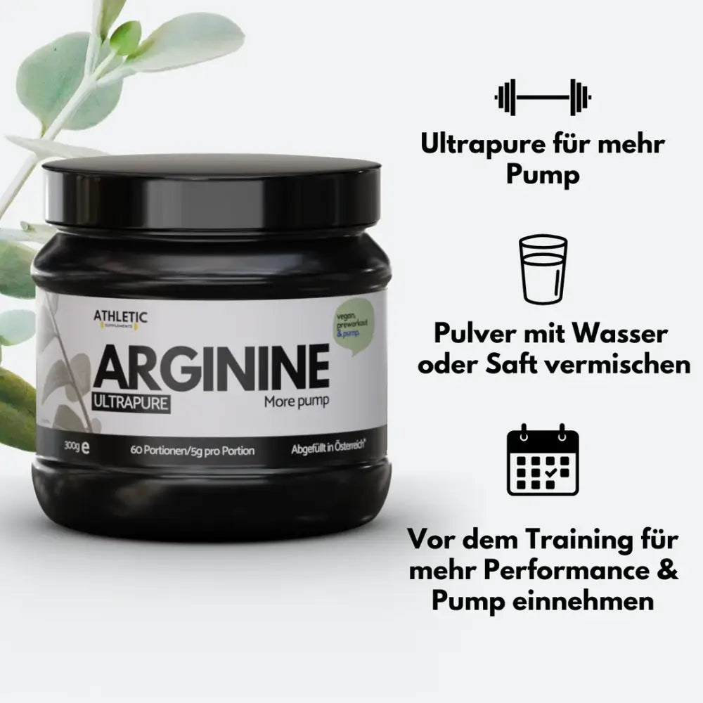 ATHLETIC SUPPLEMENTS L-Arginin Ultrapure 300g
