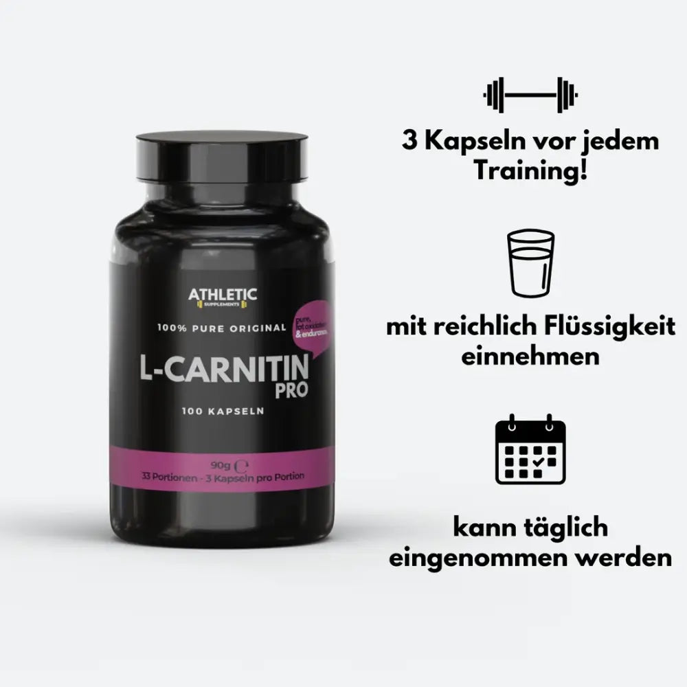 ATHLETIC SUPPLEMENTS L-Carnitin Kapseln Pro