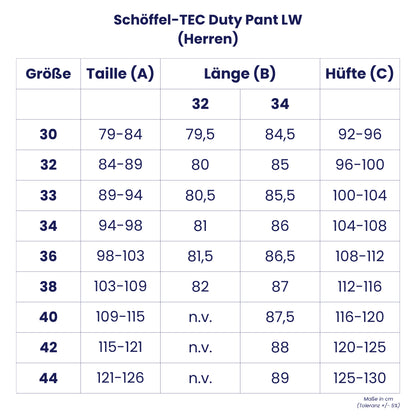 Schöffel TEC Duty Pants LW – Leichte Sommer-Einsatzhose (Herren)